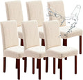 Waterproof Dining Chair Covers Set of 6 Parsons Chair Slipcovers | Double by Genina