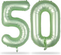 50th Birthday Balloons Sage Green by Lingqiang