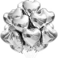 TONIFUL 30 Pcs Silver Heart Balloons 18 Inch Heart Shape Foil Mylar Balloon | by TONIFUL