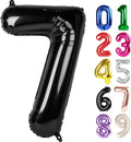 7 Balloon - Black Birthday Number Balloons, 40 Inch Decorations Men Women | by ALPHADELTAPI