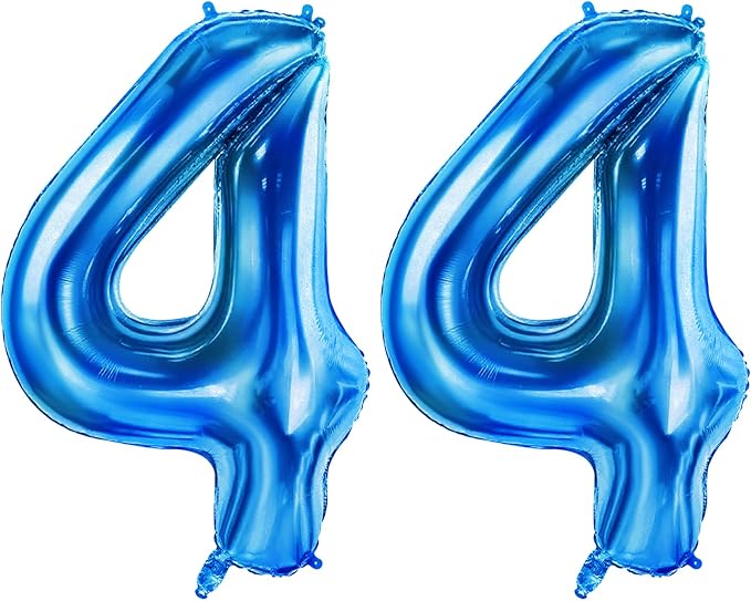 Number 44 Balloons for 44th Birthday Party Decorations, 0-100 Large No.44 by Joycard