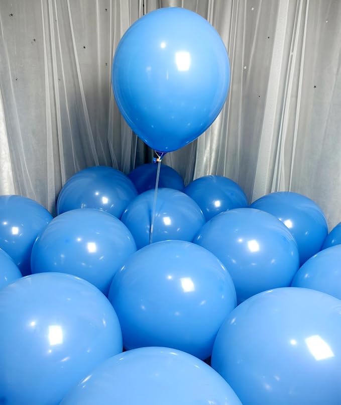 90 Pack Light Blue Balloons 18 Inch Blue Latex Large Balloons - Image 4
