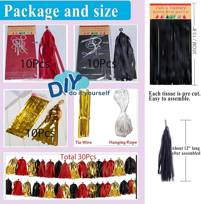 Red, Baby Shower, Party Decoration - Image 2