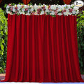 Joydeco Red Backdrop Curtain for Parties, Photography Backdrop Drapes for Christamas Wedding Decorations, Wrinkle Free 5ft x 8ft Set of 2 Panels Curtains with Rod Pockets