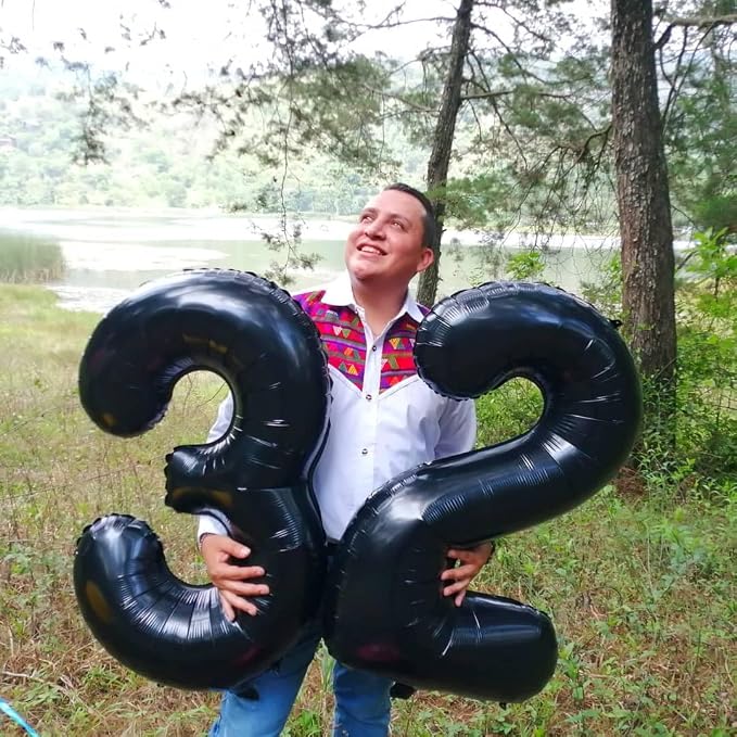 Black Number 8 Balloon 40 Inch, 8th Birthday Party Decorations Men Women | Foil - Image 7