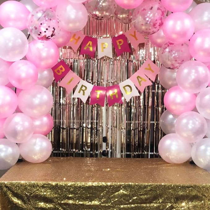 Balloons Pink and White, 60 Packs 12 Inch Light Pink White Balloons - Image 7