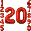 Red Number 20 Balloon 40 Inch, Foil Numeral by Unknown