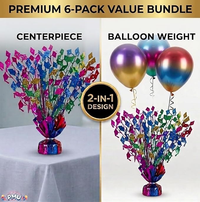 PMU 7 Pcs Multicolor Graduation Balloon Weights, Graduation Centerpieces - Image 4