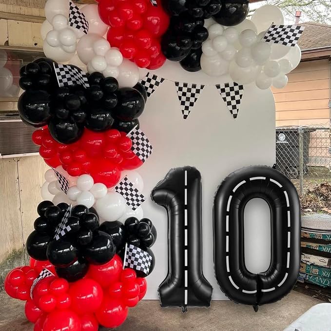 Race Car Number 1 Balloons, 40 Inch Birthday Balloons, Two Fast Balloon Race - Image 5