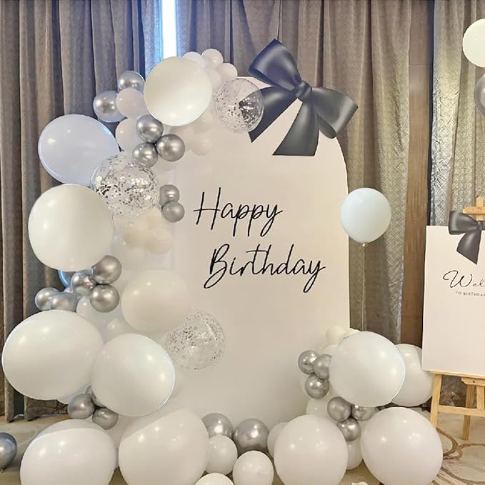 134Pcs White Balloons Different Sizes 5 10 12 18 Inch White Balloon Garland - Image 6