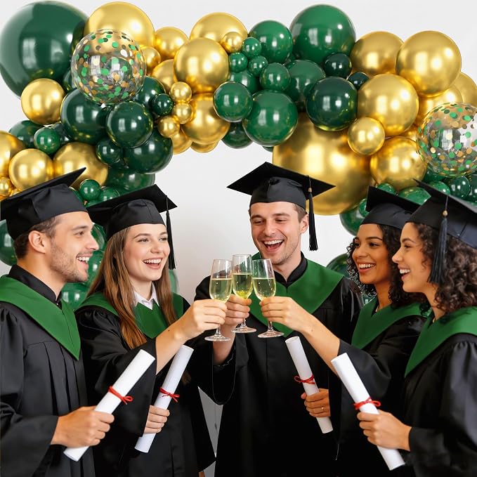 Ouddy Party 149Pcs Green and Gold Balloon Garland Kit Different Sizes 18 12 10 - Image 5