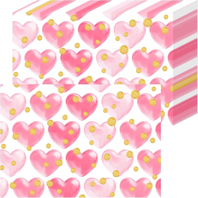 Sweet Hearts Valentine's Day Placemats, Wedding Party Dinner Romantic Dining by Unknown