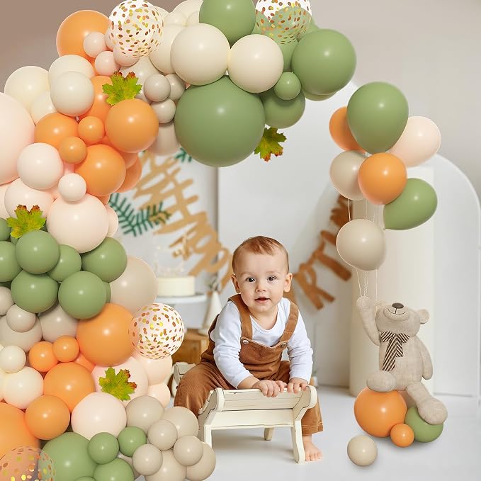 Amandir 153pcs Green Orange Balloon Garland Arch Kit Different Sizes | 18 12 10 - Image 6