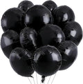 25Pcs Black Round Shaped Foil Balloons 18 Inch Mylar Balloon | Helium by Unknown