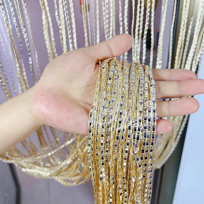 Home Decor Sequin Curtain for Doorway, Door String Curtains, 39x79 inch Closet - Image 4