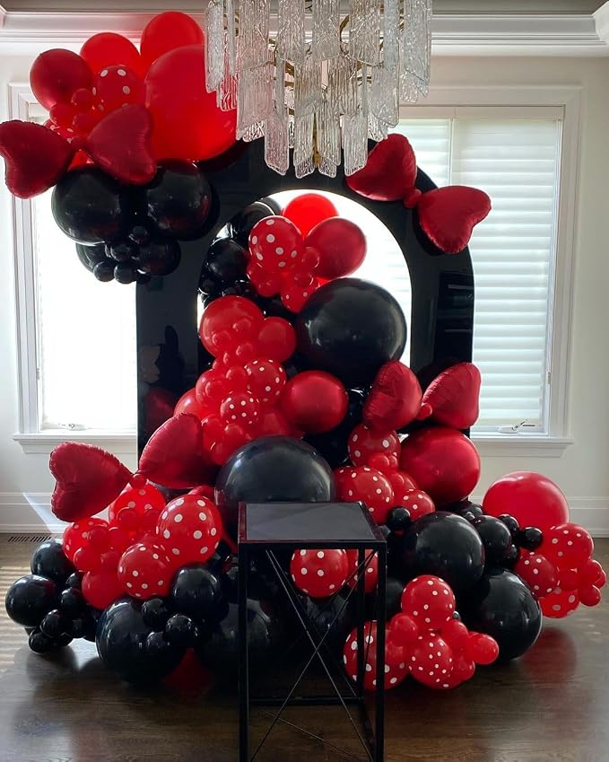 Red and Black Balloon Arch Kit, Graduation, Anniversary, Prom Decorations - Image 7