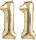 Champagne Gold 11 Balloon, 40 Inch Light Gold Number 11 Balloon Big Foil Mylar by BBPOOL