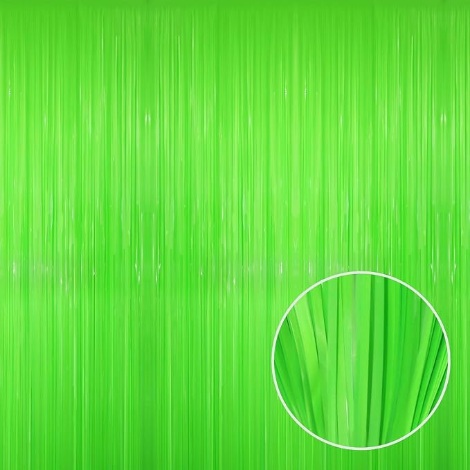 3.2 ft x 8.2 ft Metallic Tinsel Foil Fringe Curtains Party Photo Backdrop Party by GOER