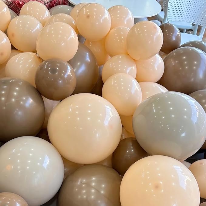 Voircoloria 130pcs Pastel Orange Balloons Arch Kits 18 12 10 5 Inch | - Image 4