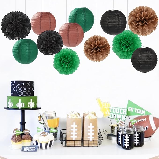 Football Party-Decorations Paper-Flowers - Image 2