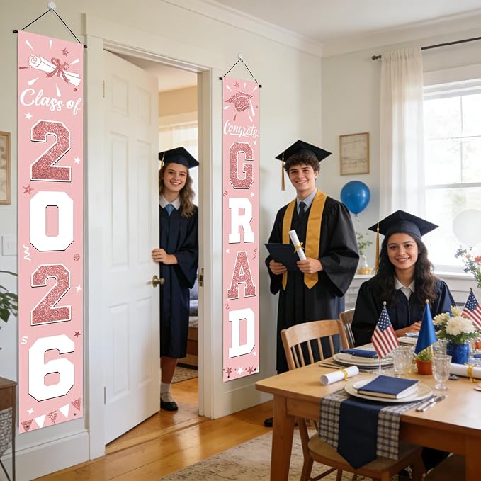 Graduation Decorations 2026, Graduation Banner Class of 2026, Congrats Grad - Image 6