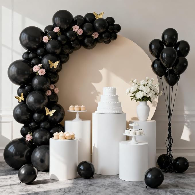 Patimate Latex Matte Black Balloons 100pcs 12 Inch | Black Balloons - Image 7