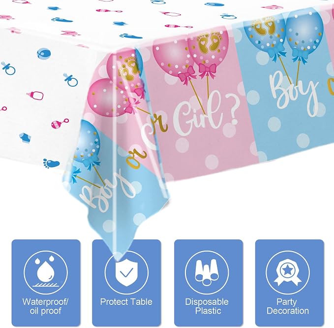 Baby Gender Reveal Decorations, Boy or Girl Gender Reveal Backdrop Party - Image 3