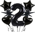 TONIFUL 2nd Birthday Balloons Kit 40 Inch Black Large Number 2 Foil Balloon | by TONIFUL