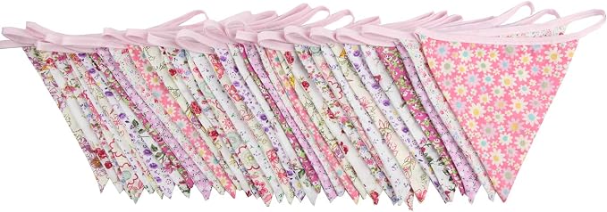 10M/32Ft Triangle Bunting Banner, Baby Shower, Outdoor and Home Decorations - Image 3