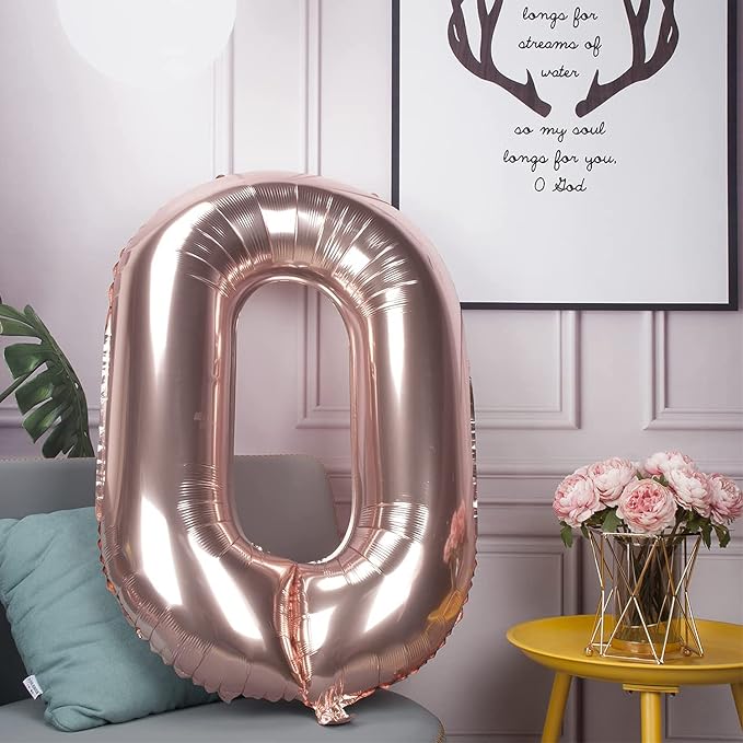 Rose Gold 40 Number Balloons Big Giant Jumbo Large Number 40 Foil Mylar Balloons - Image 5