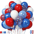 Red White Blue Balloons, Memorial Day Patriotic 250th Anniversary USA Blue Red by Jobkoo