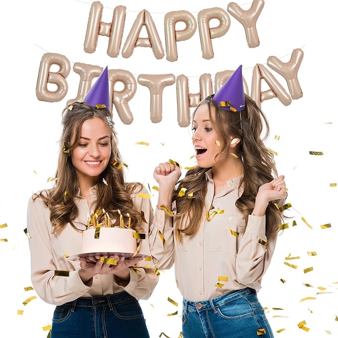 TONIFUL Caramel Letter Balloons 2 Set 16 Inch A-Z Custom Alphabet Banner | 52 - Image 5