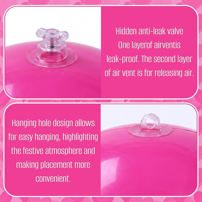 1 Set Reusable Inflatable Balloon Garland Arch Kit, Rose Pink | 7 Pcs Linked - Image 6