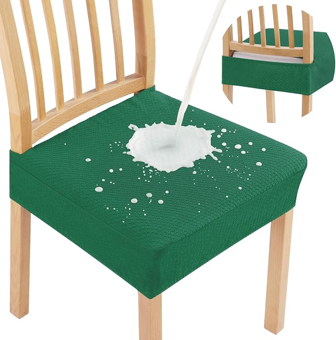 Smiry Waterproof Seat Covers for Dining Room Chairs, No Rear Covers | Stretch by Smiry
