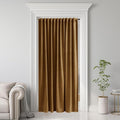 Doorway Curtain Back Tab Gold Brown Velvet Thermal Insulated Sliding Door by StangH