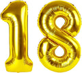 18 Balloon - Gold Birthday Number Balloons, 40 Inch Decorations Men Women | by ALPHADELTAPI