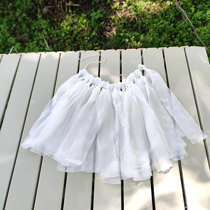 White Chiffon Tassel Garland for Wedding Bridal Shower Birthday Party Backdrop - Image 5