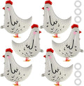 6 Pcs Walking Chicken Balloons, 20 Inch Chickens Foil Balloons by KINYFY