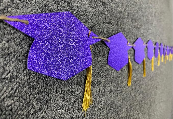 Graduation Decorations Class of 2026 Glitter Pre-Strung Congrats Grad Graduation - Image 4