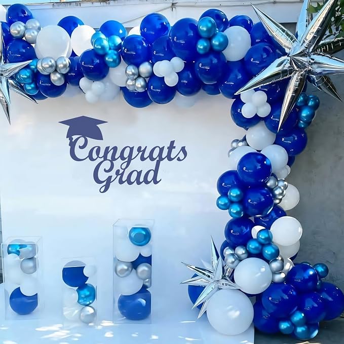 110pcs Royal Blue Balloons 12 Inch Blue Latex Balloon Garland Arch Kit - Image 5