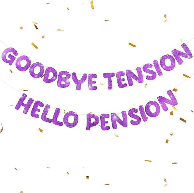 Retirement Banner Pre-Strung Banner Glitter Retirement Party Supplies by Unknown