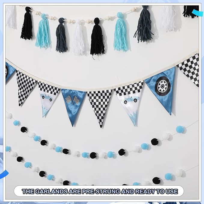 Hahafelt 4 Pcs Baby Shower Party Decoration Kit Pennant Bunting Banner Tassel - Image 7