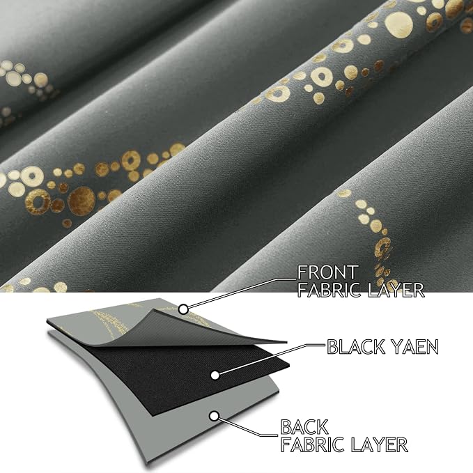 Yakamok Grey Light Blocking Curtains - Image 4
