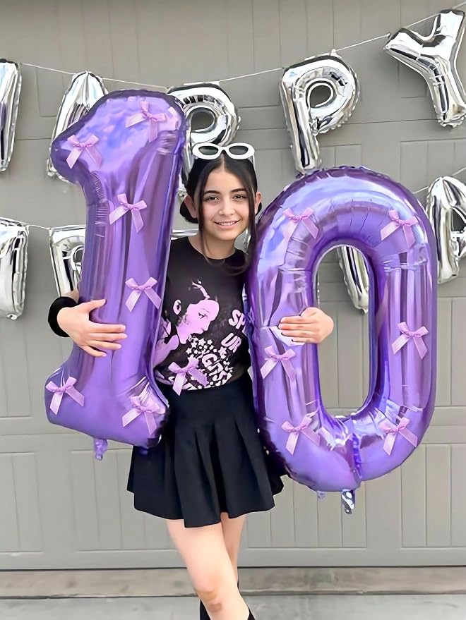Number Balloon Purple Number 12 - Image 2