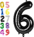 Number Balloons 40 Inch Black 5 Balloon by Argthjy