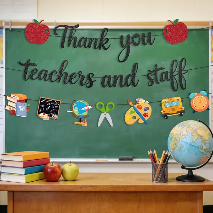 Pre-Strung Teacher Appreciation Decorations, NO-DIY Teacher Appreciation Banner - Image 6