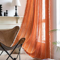 Sutuo Home Boho Curtains for Bedroom 84 Inches Long, Terracotta Semi Blackout by SutuoHome