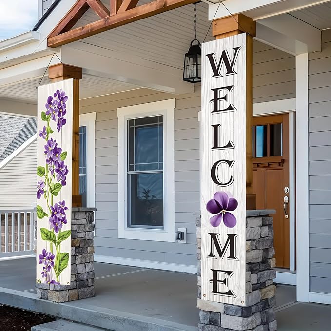 BlissYard Spring Summer Banner 70x12 Inch Vertical Spring Summer Door Banners - Image 7