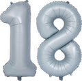 40 In Matte gray Number Balloon Helium Foil Mylar Birthday Balloon Digit 18 | by Exquisitehighqualitypartydecorationstomeetyoureveryneed%EF%BC%81