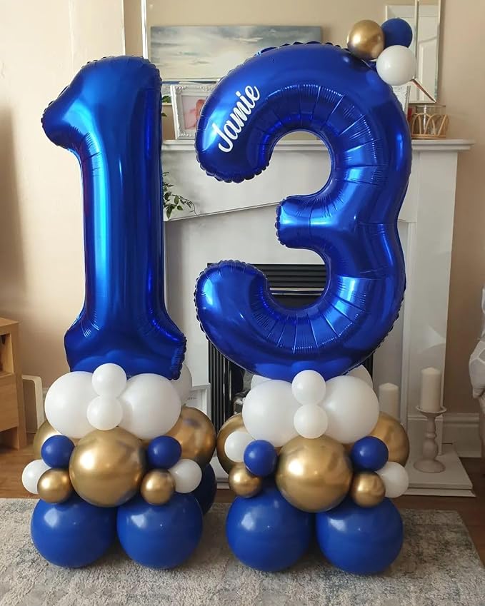 18 Balloon Numbers 40Inch for 18th Year Old Birthday Decorations, Dark Blue | - Image 3
